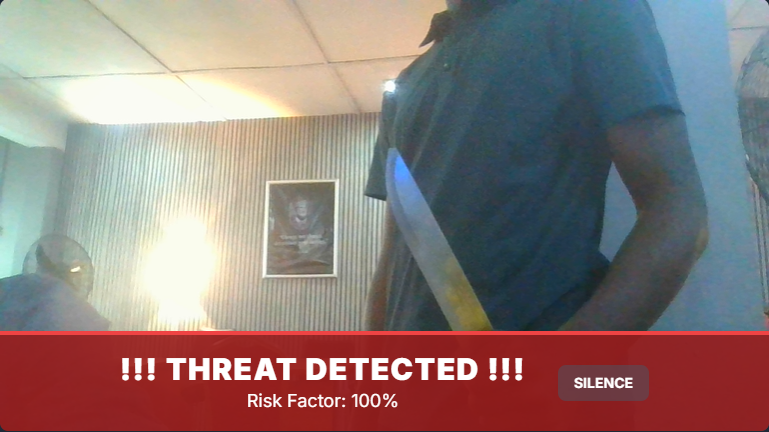 Threat detected near main entrance